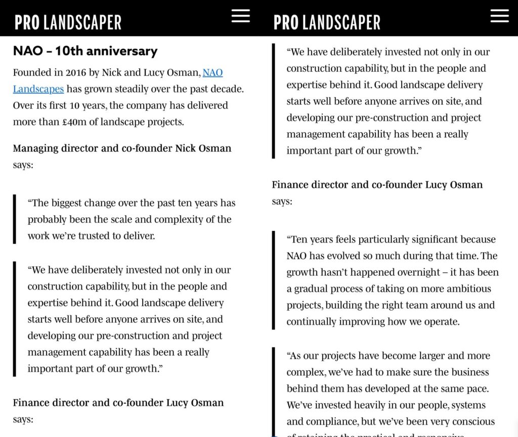 prolandscaper NAO commercial landscape contractor news